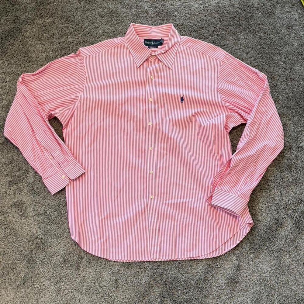 Ralph-lauren Men's Pink and Red Shirt